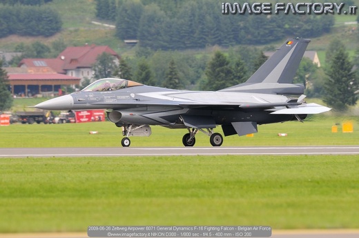 2009-06-26 Zeltweg Airpower 6071 General Dynamics F-16 Fighting Falcon - Belgian Air Force